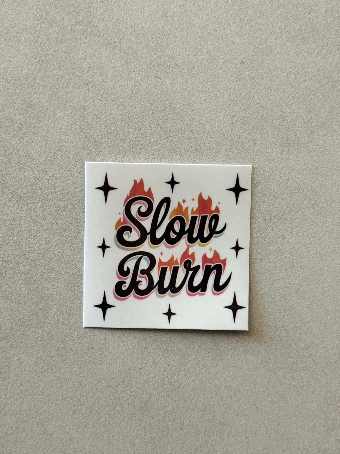 Slow Burn - Flames & Stars - Sticker
