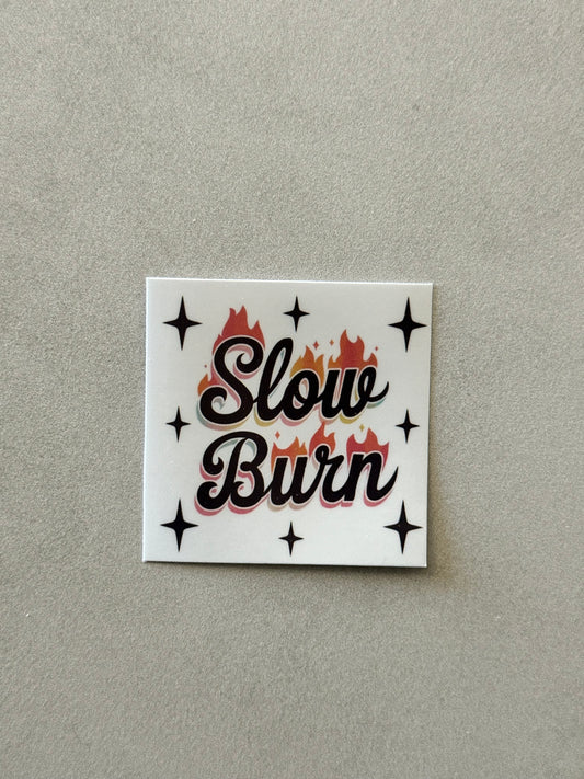 Slow Burn - Flames & Stars - Sticker