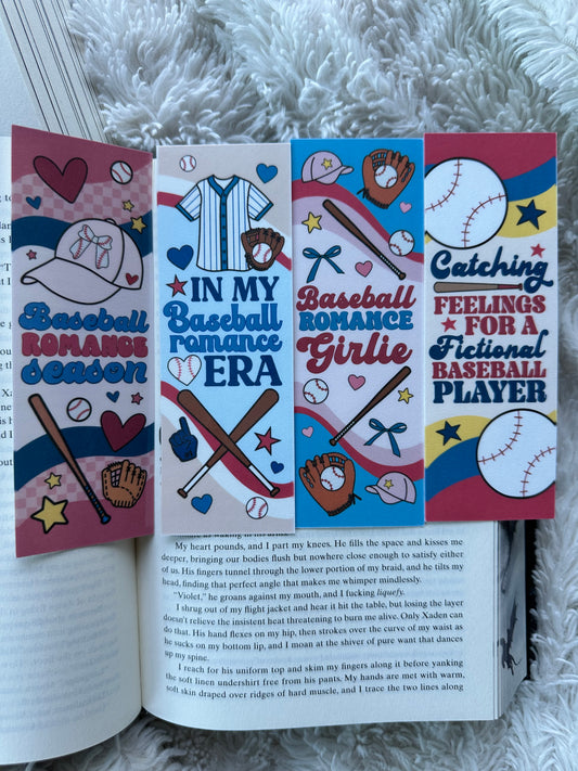 Baseball Romance Bookmark Bundle - 4 Pack