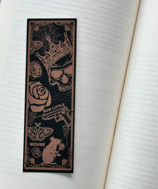 Run Little Mouse - Foil Bookmark - (Rose Gold)
