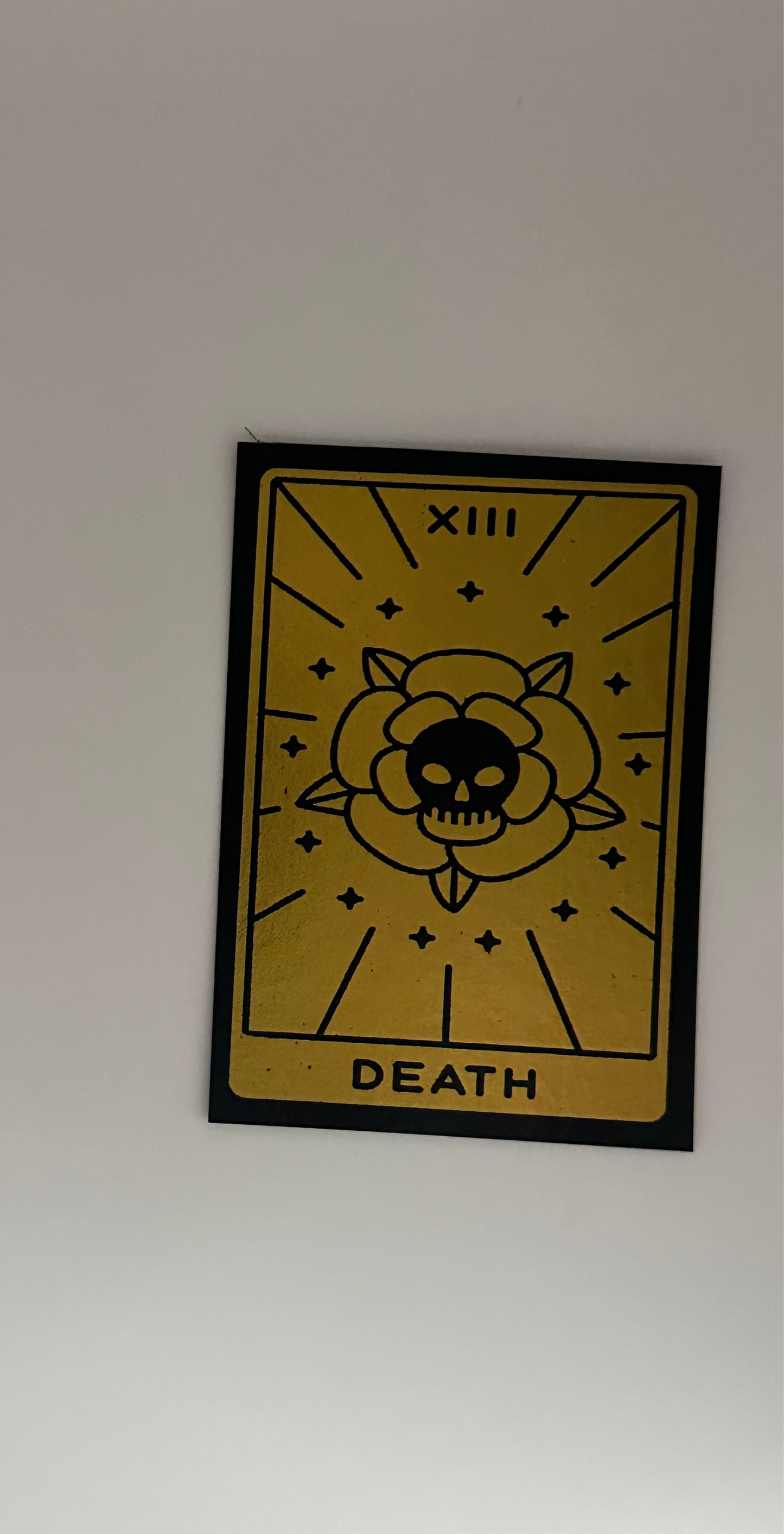 Death Tarot Card - Foil Bookmark - (Gold)