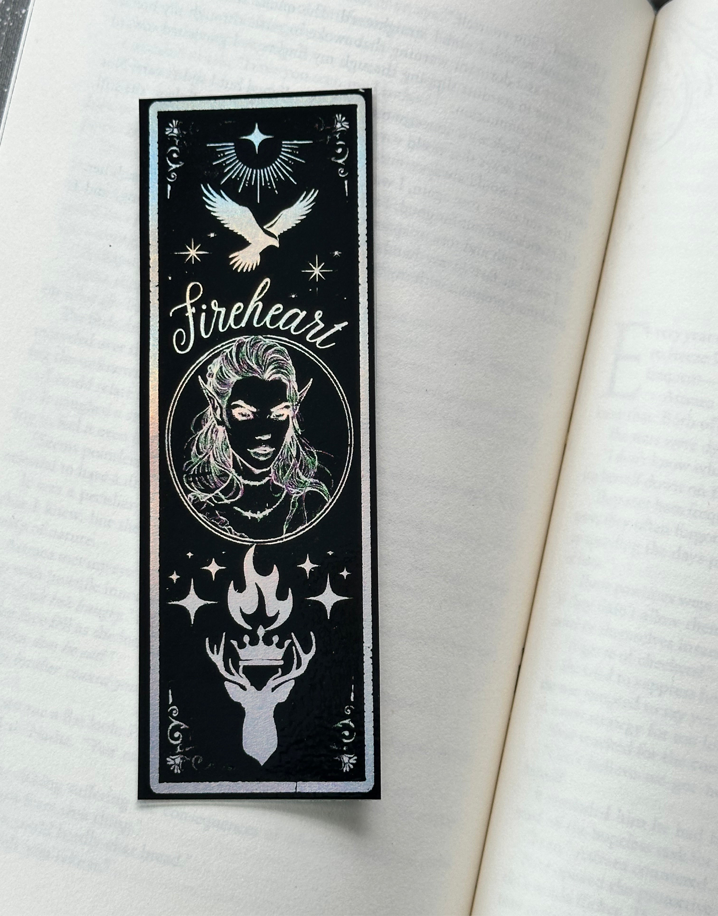 Fireheart - Foil Bookmark - (Silver Holographic)