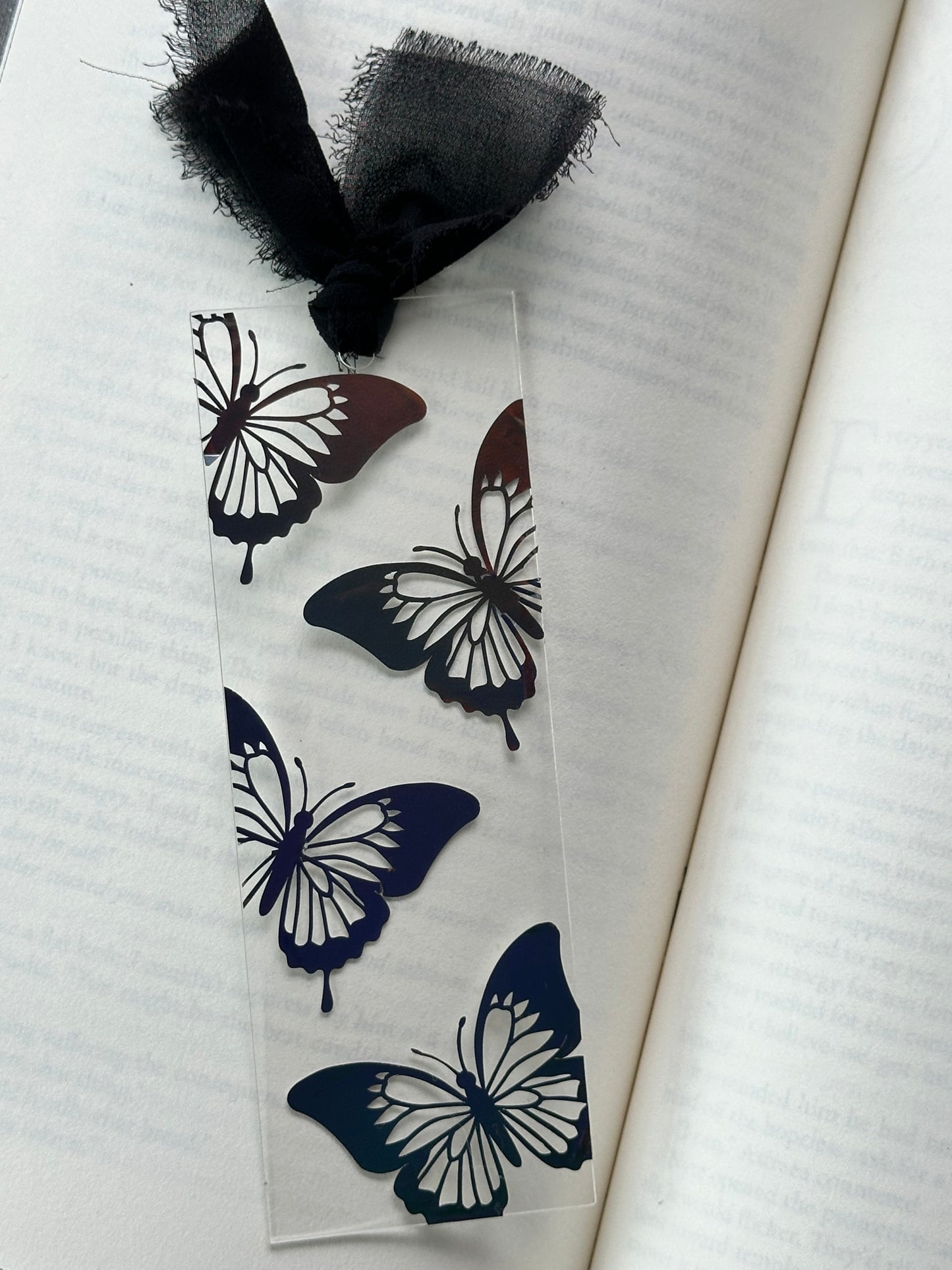 Holographic Butterflies - Acrylic Bookmark