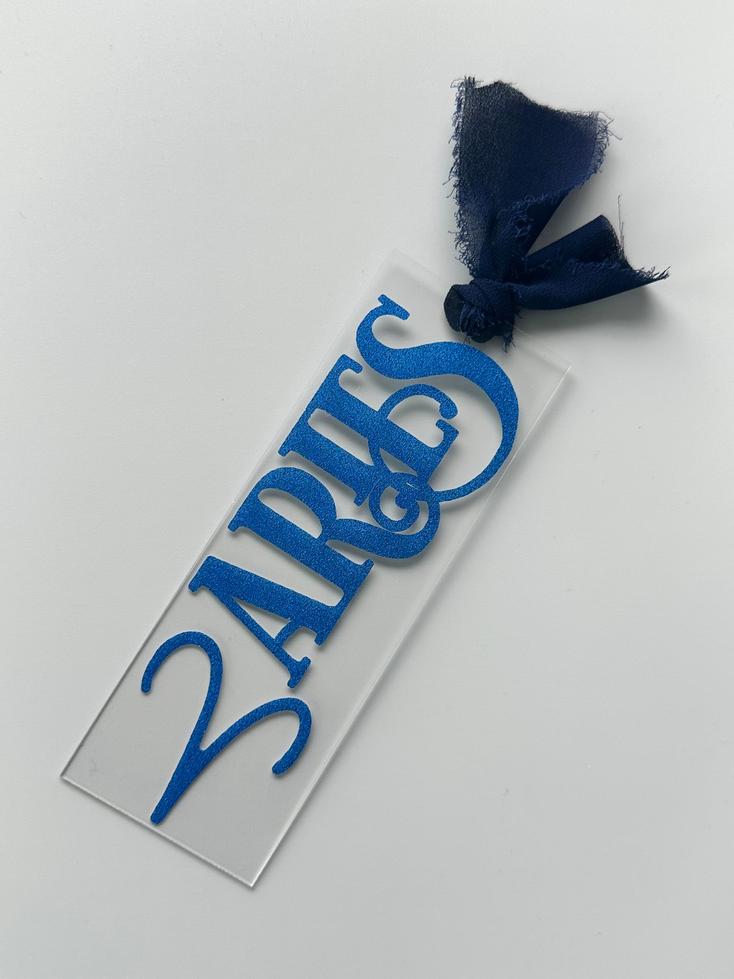 Zodiac - Aries - Acrylic Bookmark (Blue Glitter)