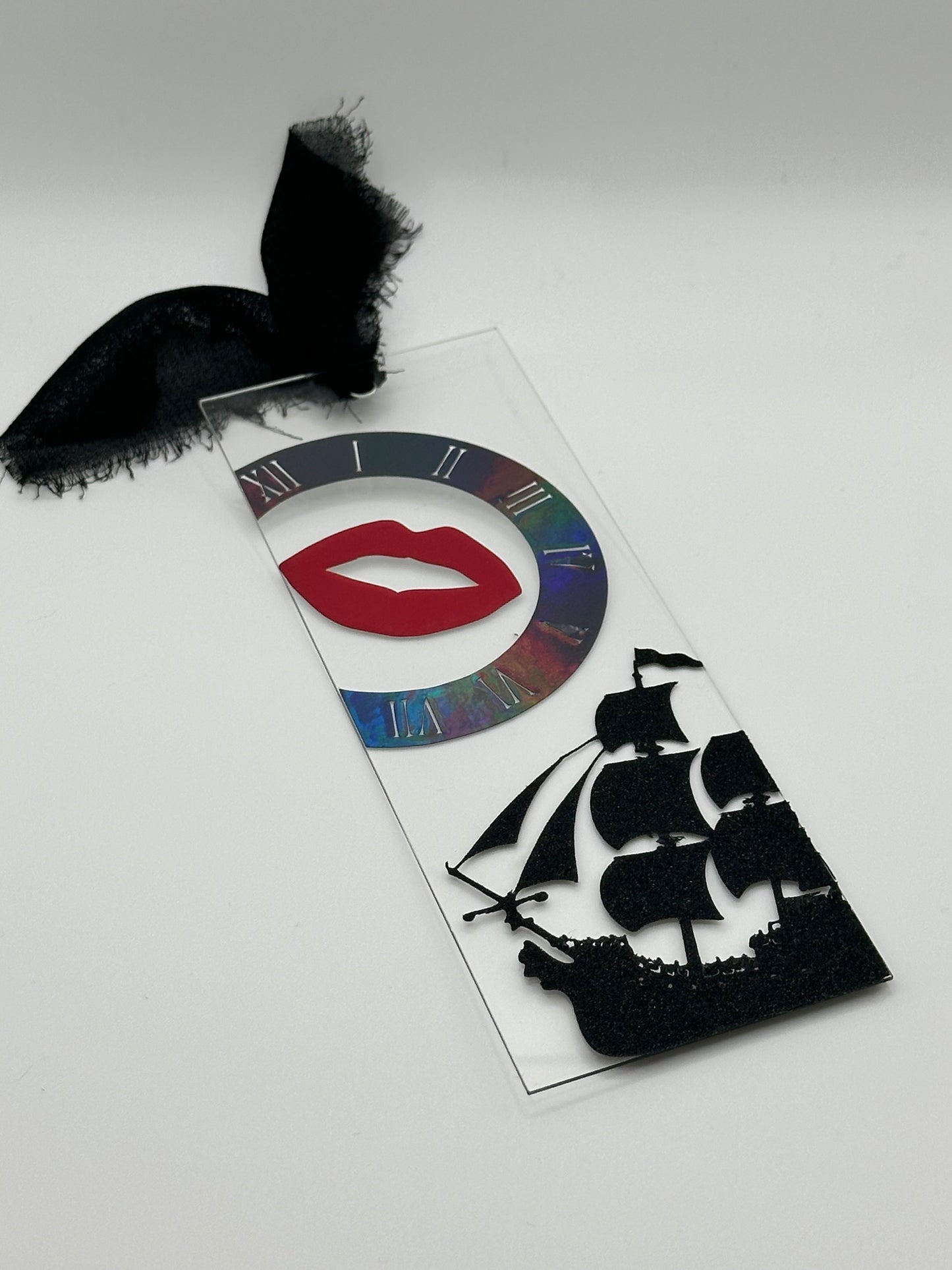 Ship, Clock & A Kiss - Acrylic Bookmark