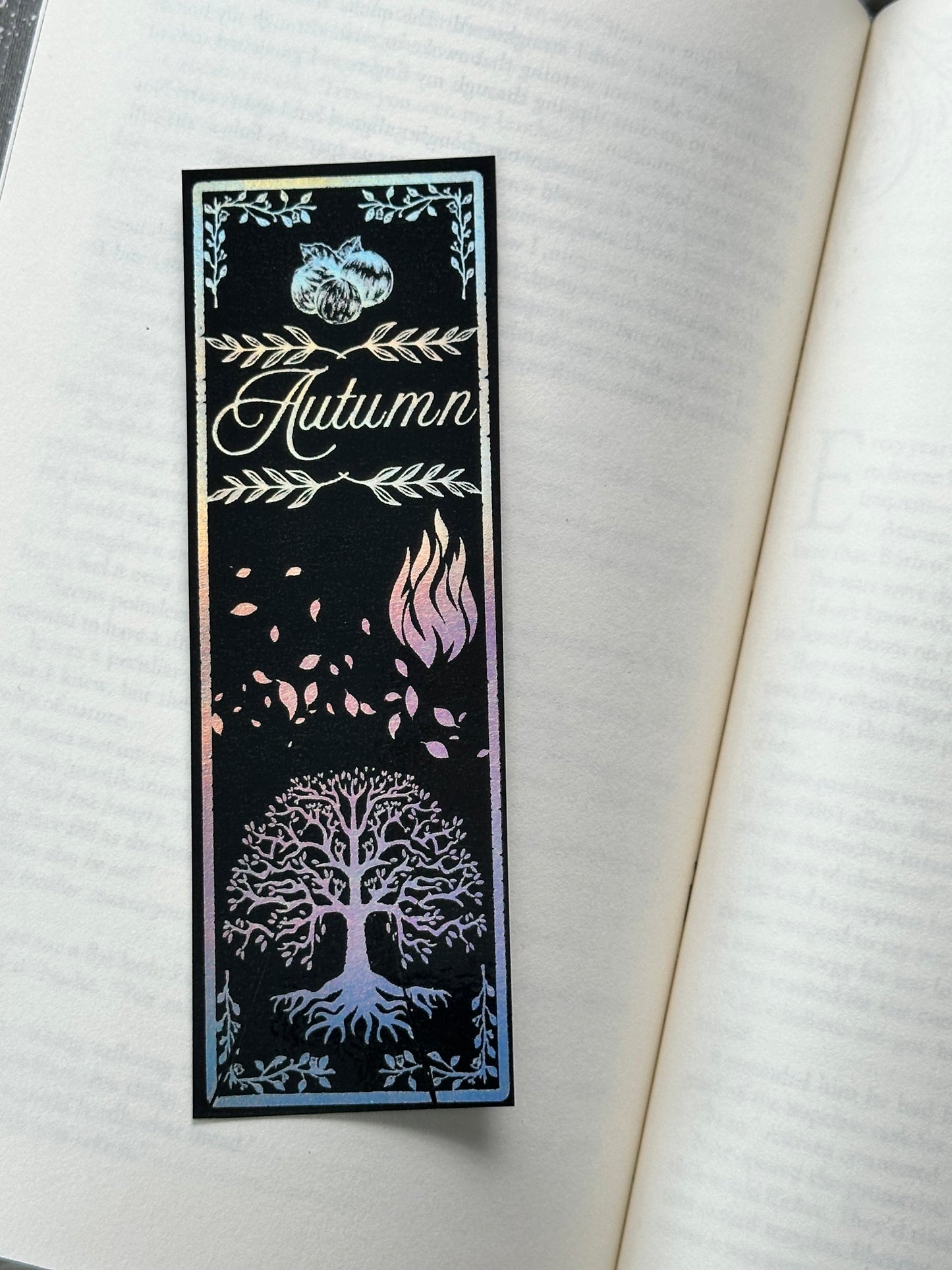 Autumn - Foil Bookmark - (Silver Holographic)