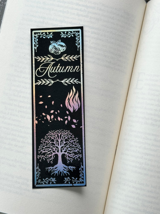 Autumn - Foil Bookmark - (Silver Holographic)