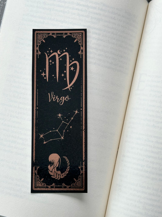 Virgo - Foil Bookmark - (Rose Gold)
