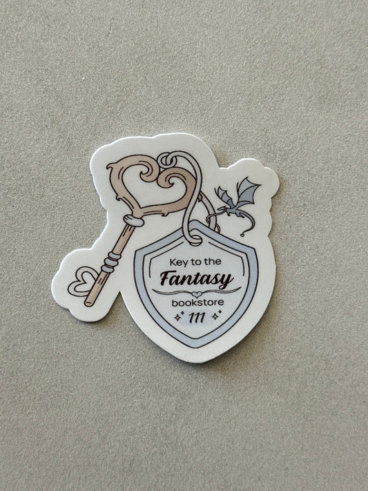 Key To The Fantasy Bookstore - Sticker