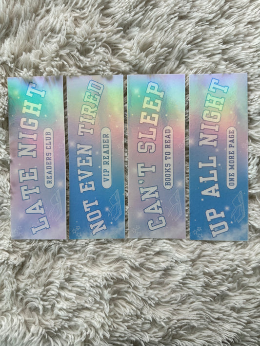 Up All Night Bookmark Bundle (Holographic) - 4 Pack