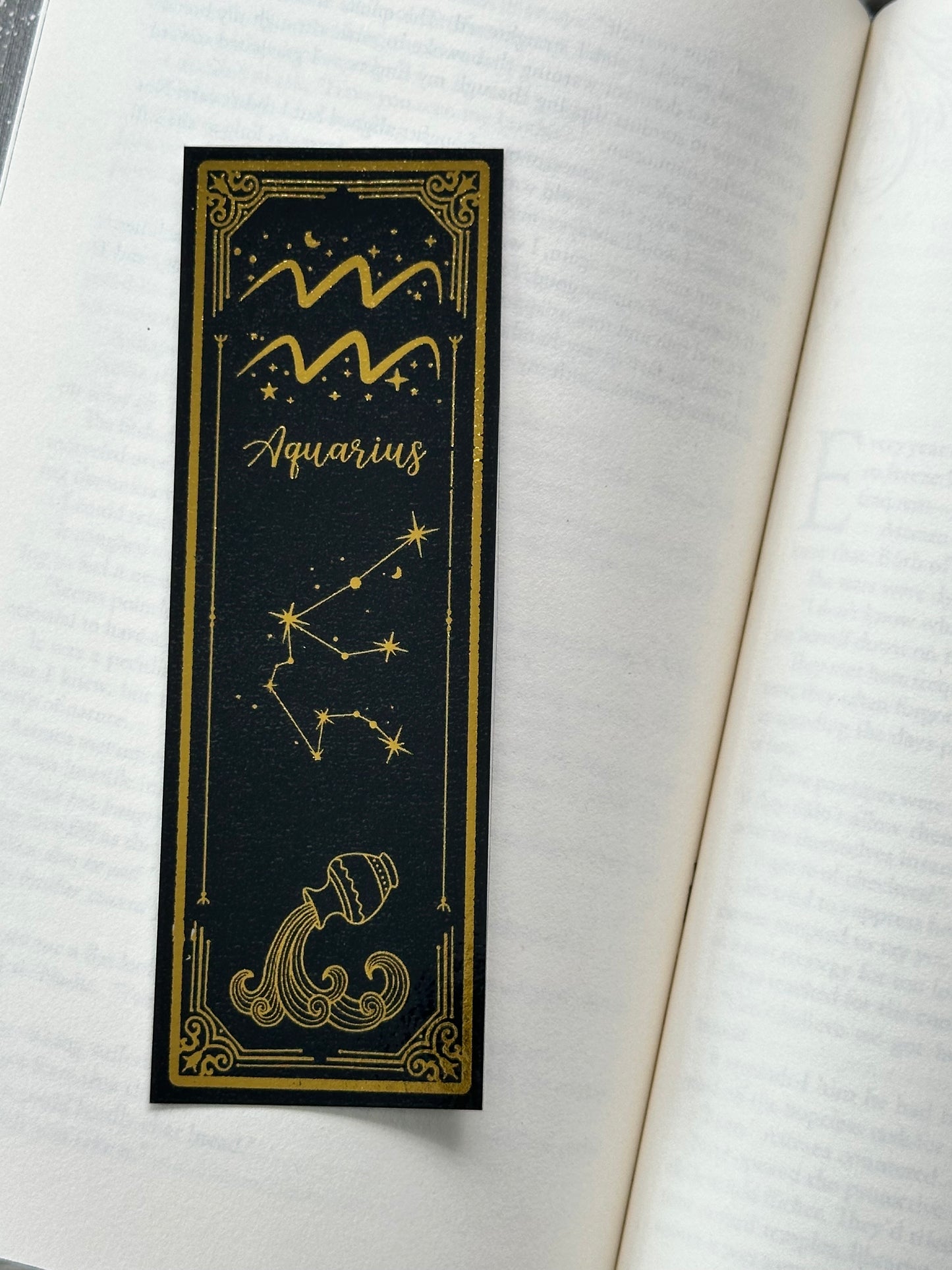 Aquarius - Foil Bookmark - (Gold)