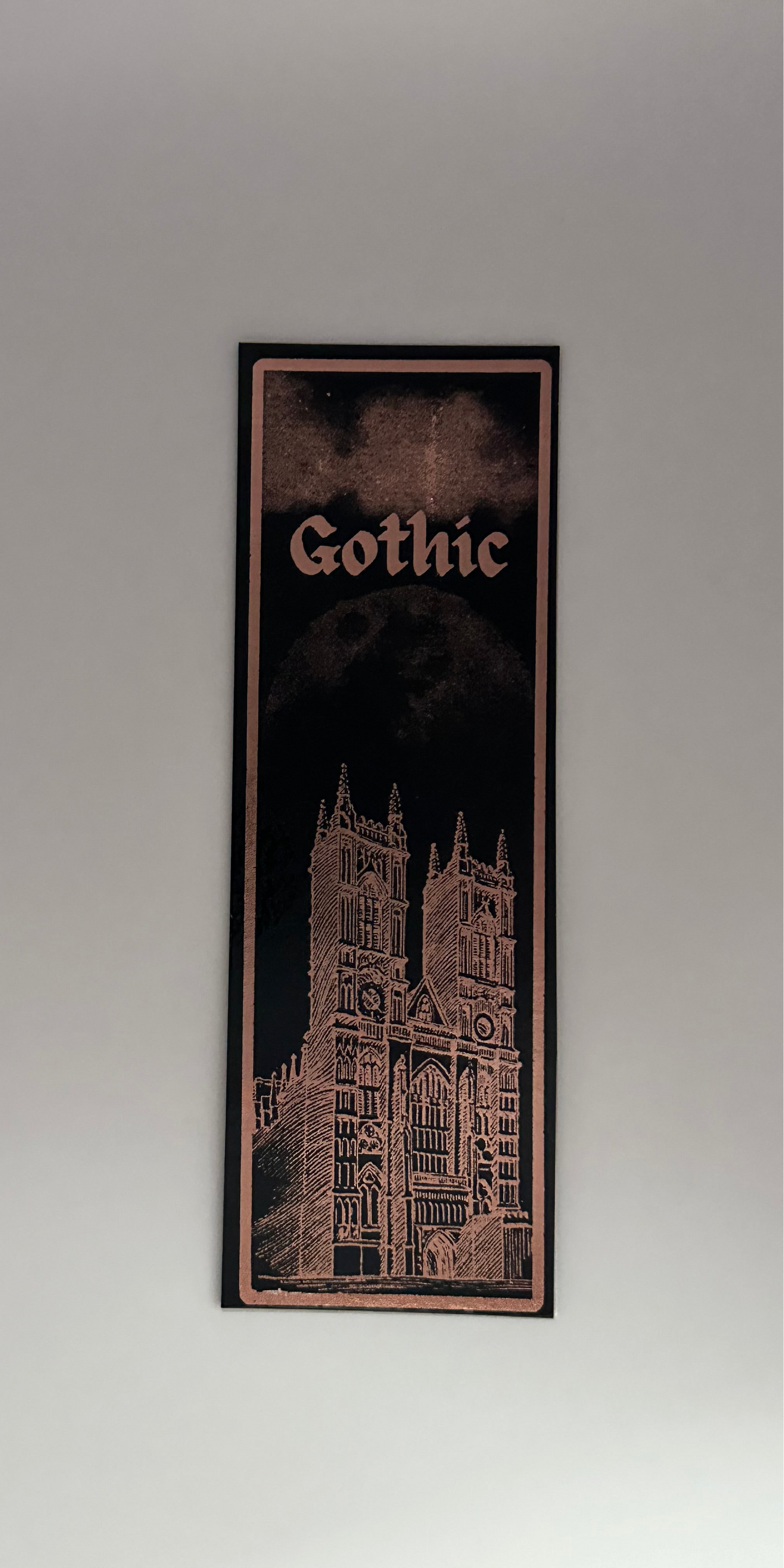 Gothic - Foil Bookmark - (Rose Gold)