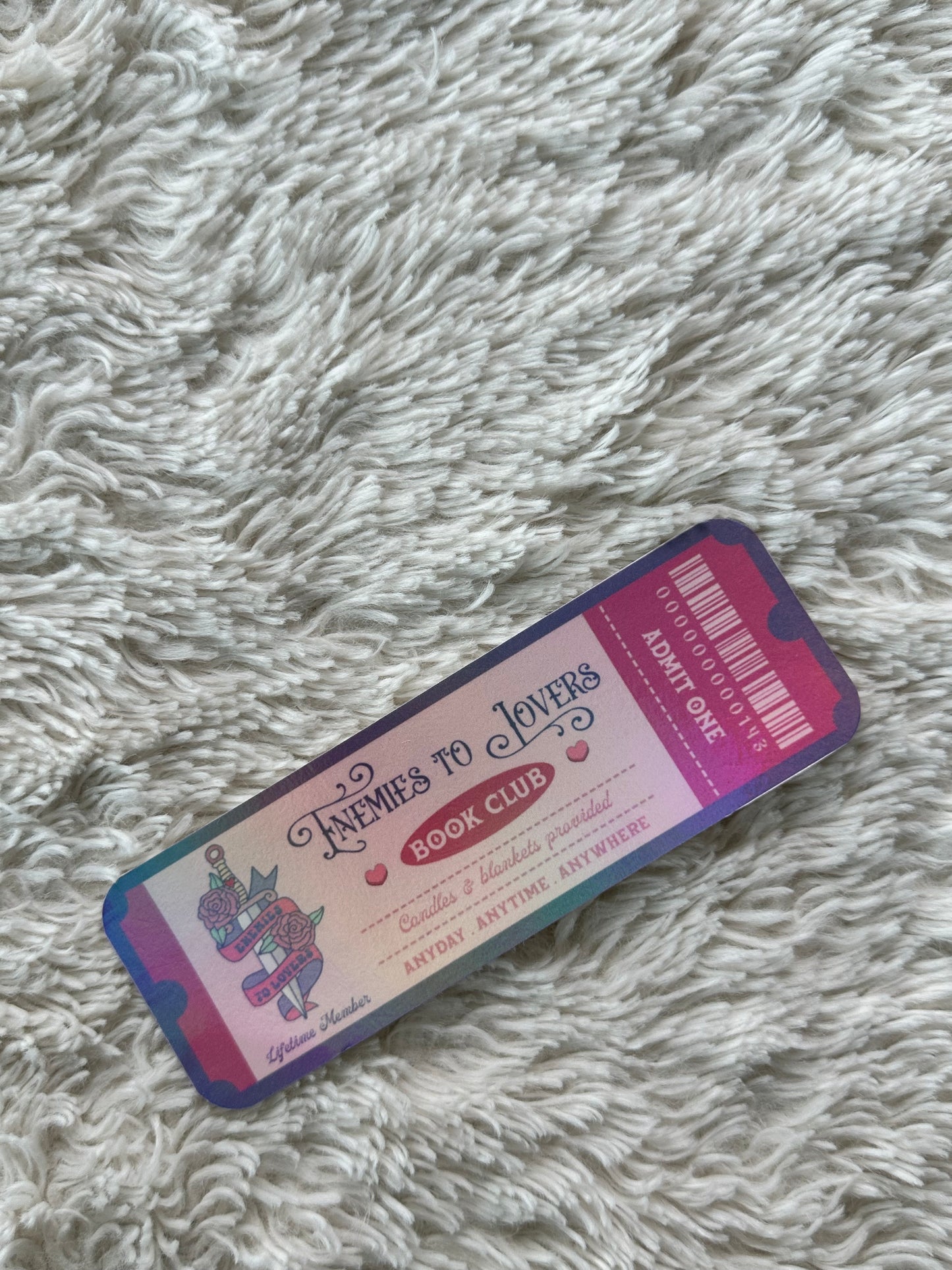 Enemies To Lovers Book Club - Bookmark (Pink Holographic)