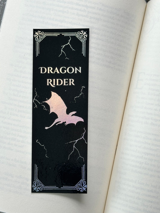 Dragon Rider - Foil Bookmark - (Silver Holographic)