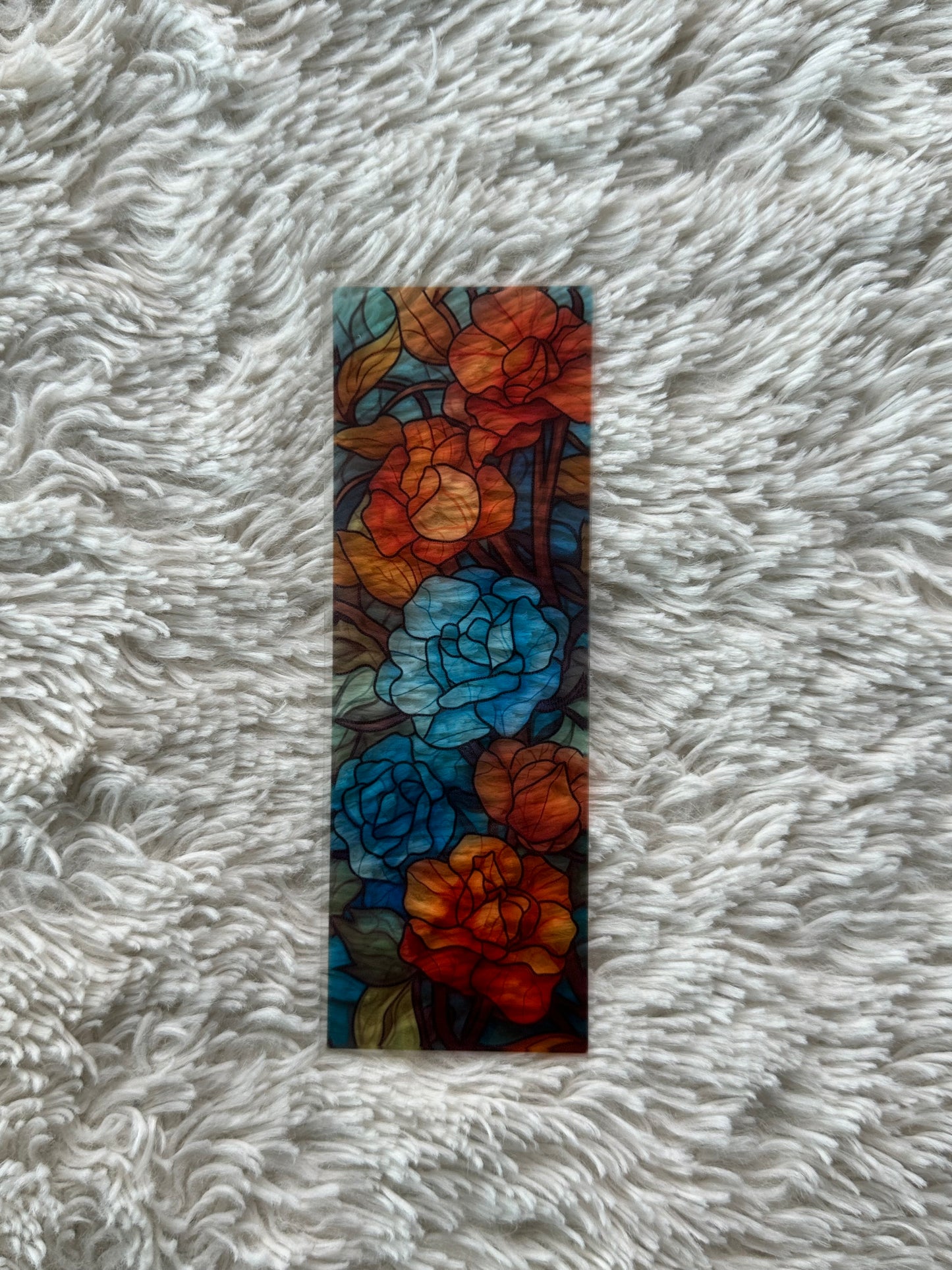 Stained Glass Style Flowers - Bookmark (5)