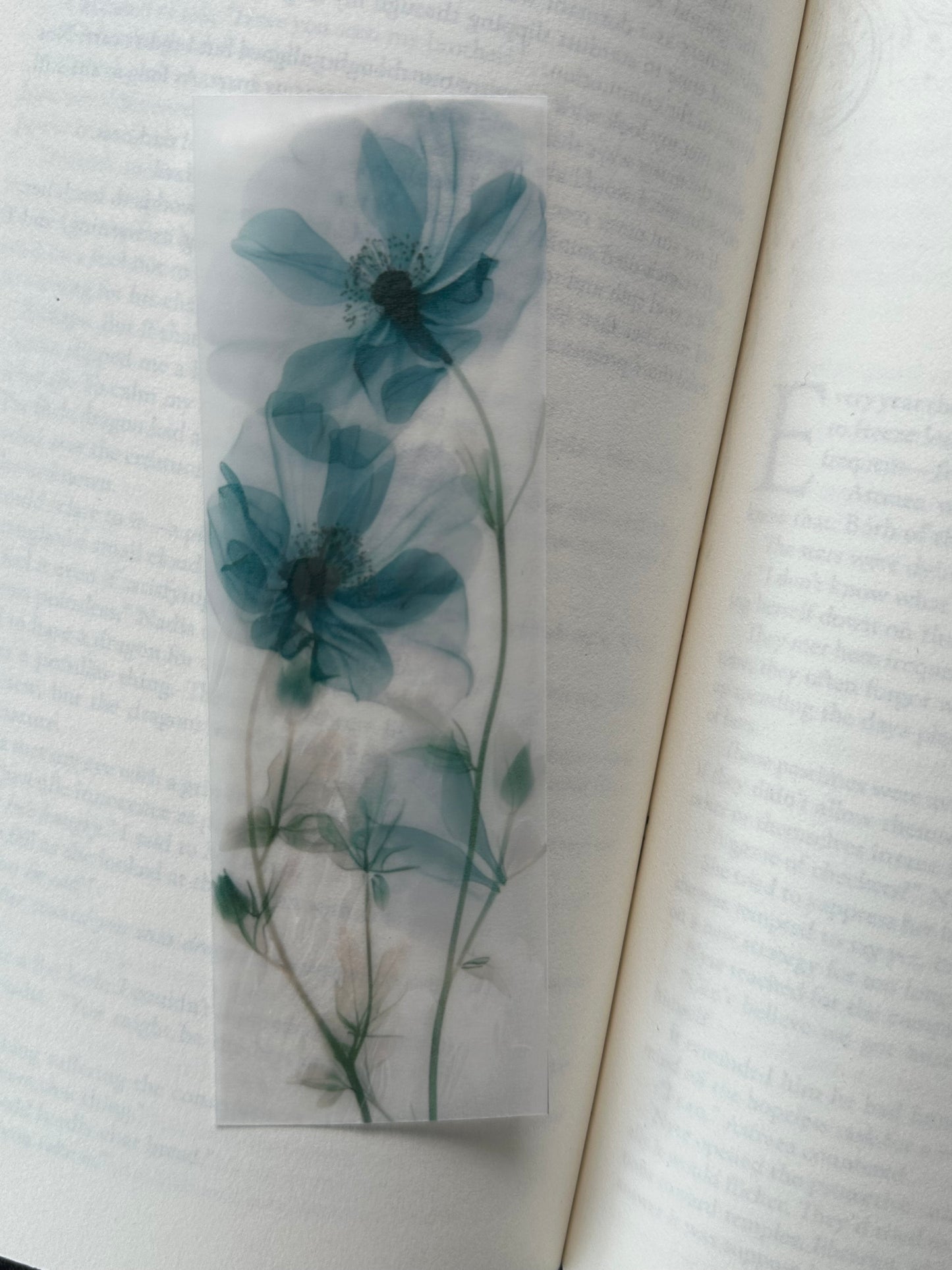 Water Colour Flowers - Vellum Paper Bookmark (20)