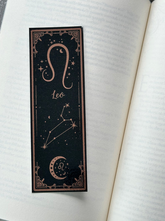 Leo - Foil Bookmark - (Rose Gold)