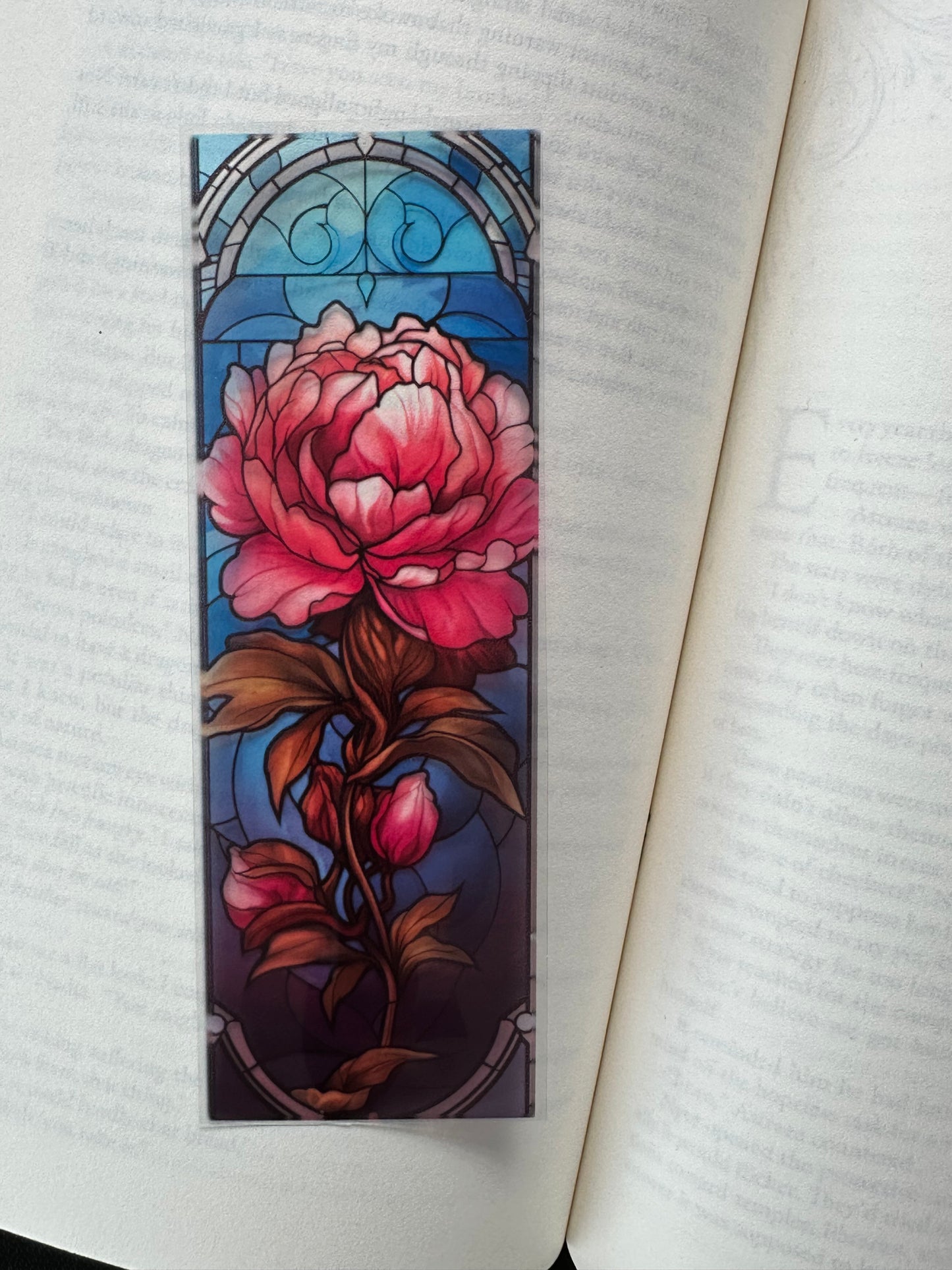 Stained Glass Style Flowers - Bookmark (14)