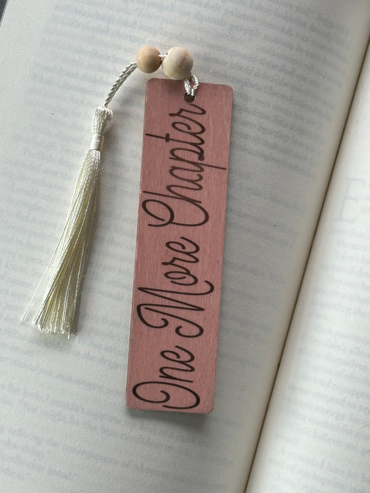 One More Chapter - Wood Bookmark - (Rose)