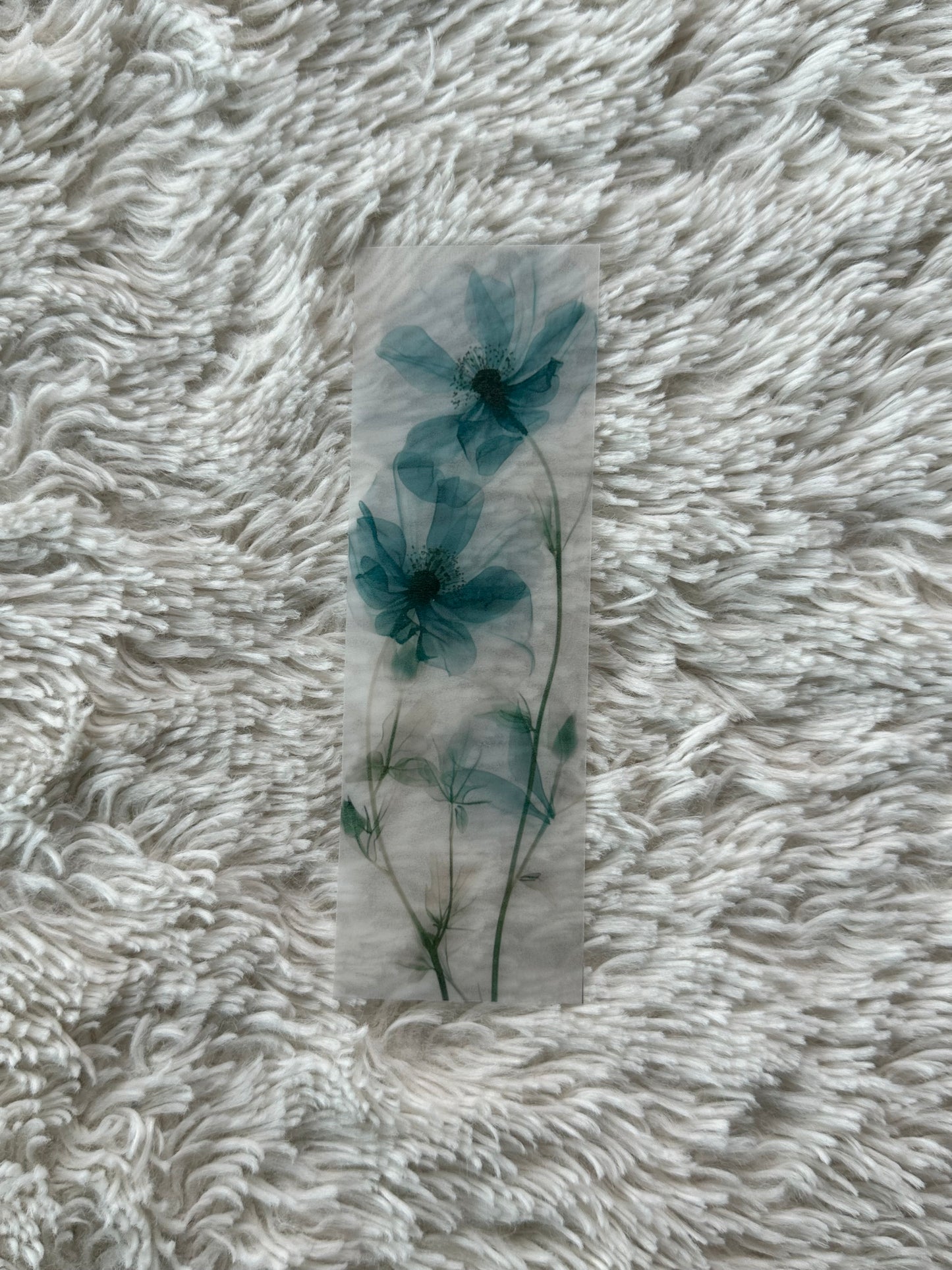 Water Colour Flowers - Vellum Paper Bookmark (20)
