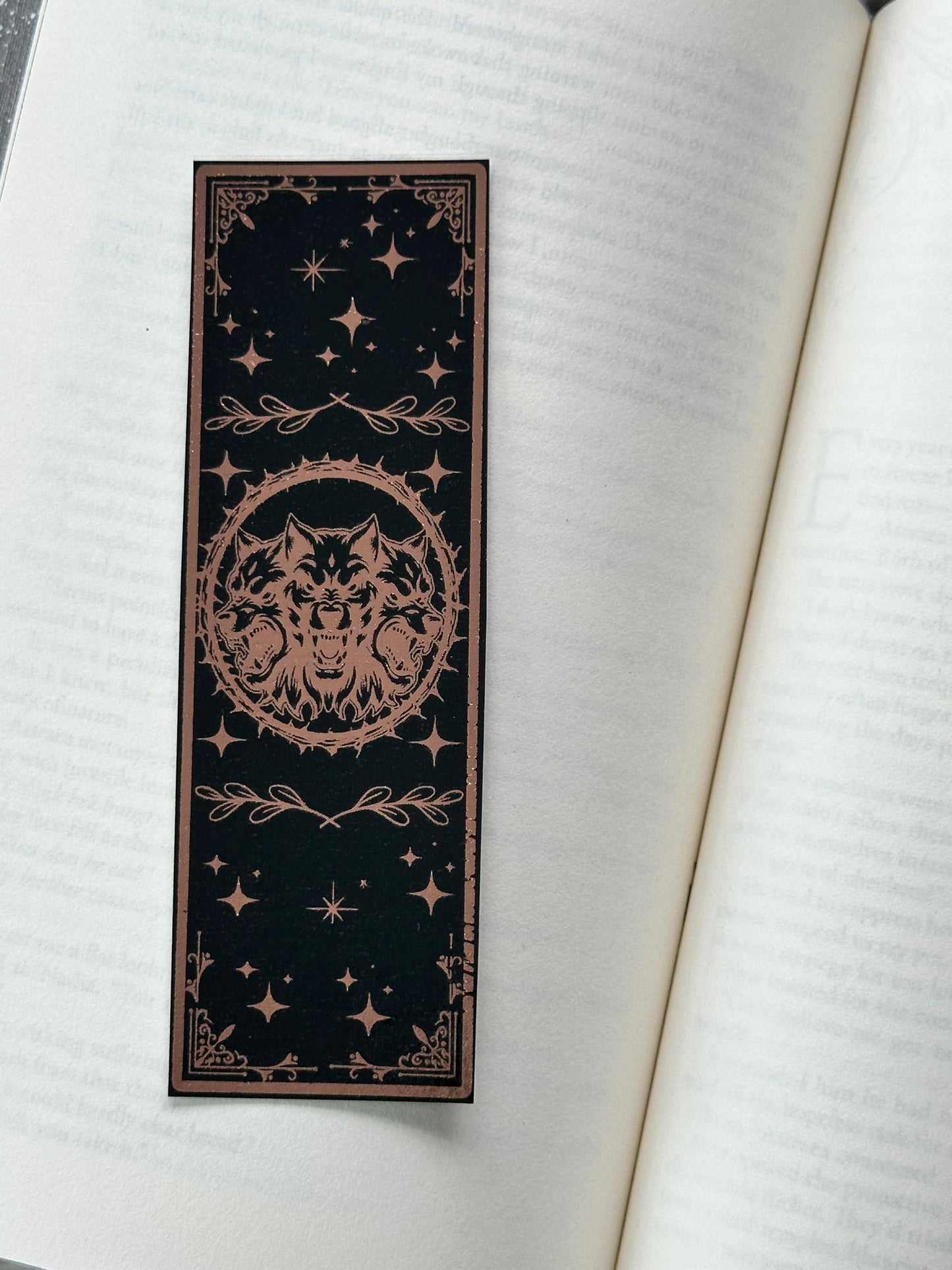 Cerberus - Foil Bookmark - (Rose Gold)