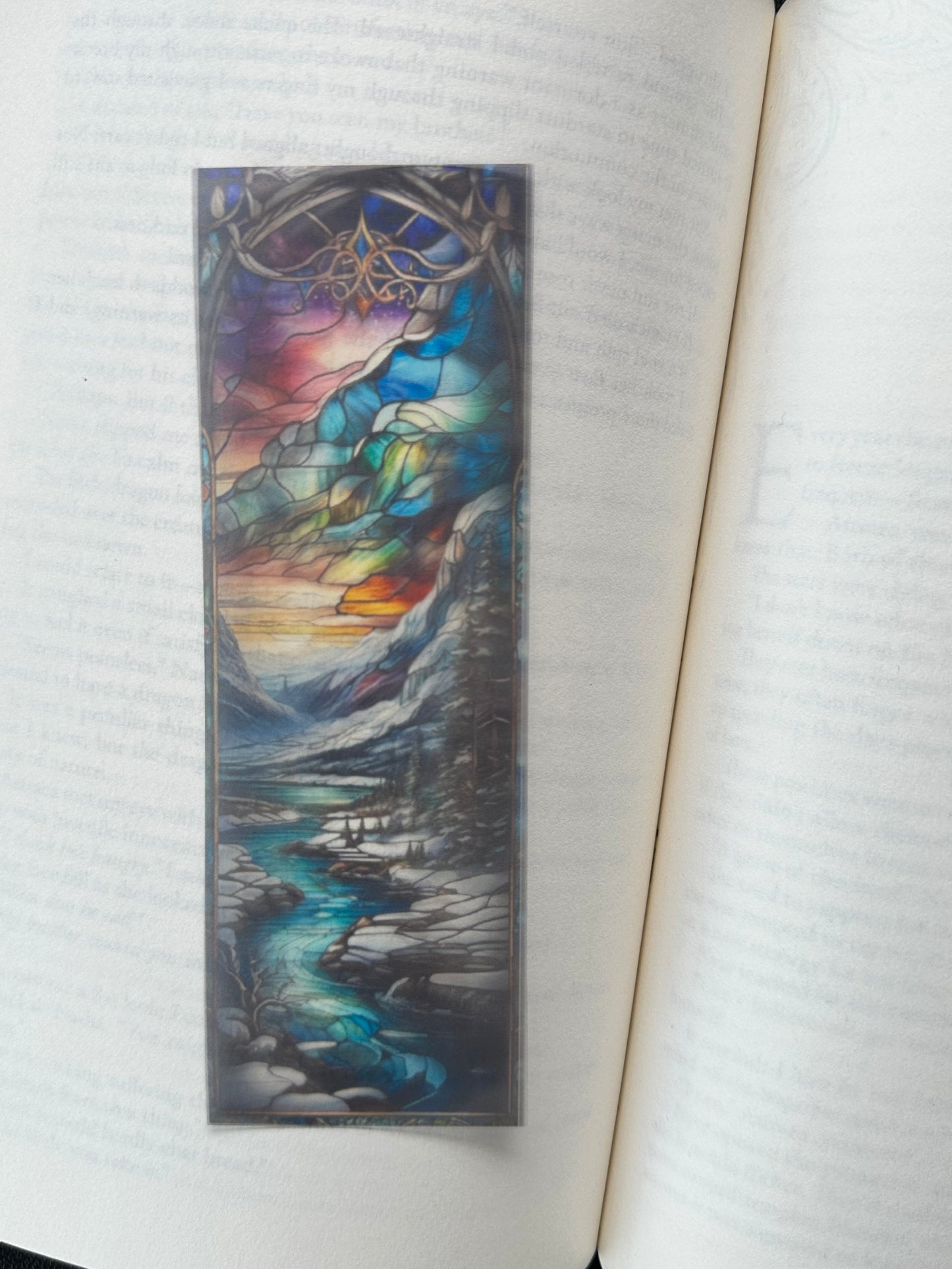 Stained Glass Style Landscape - Bookmark (20)