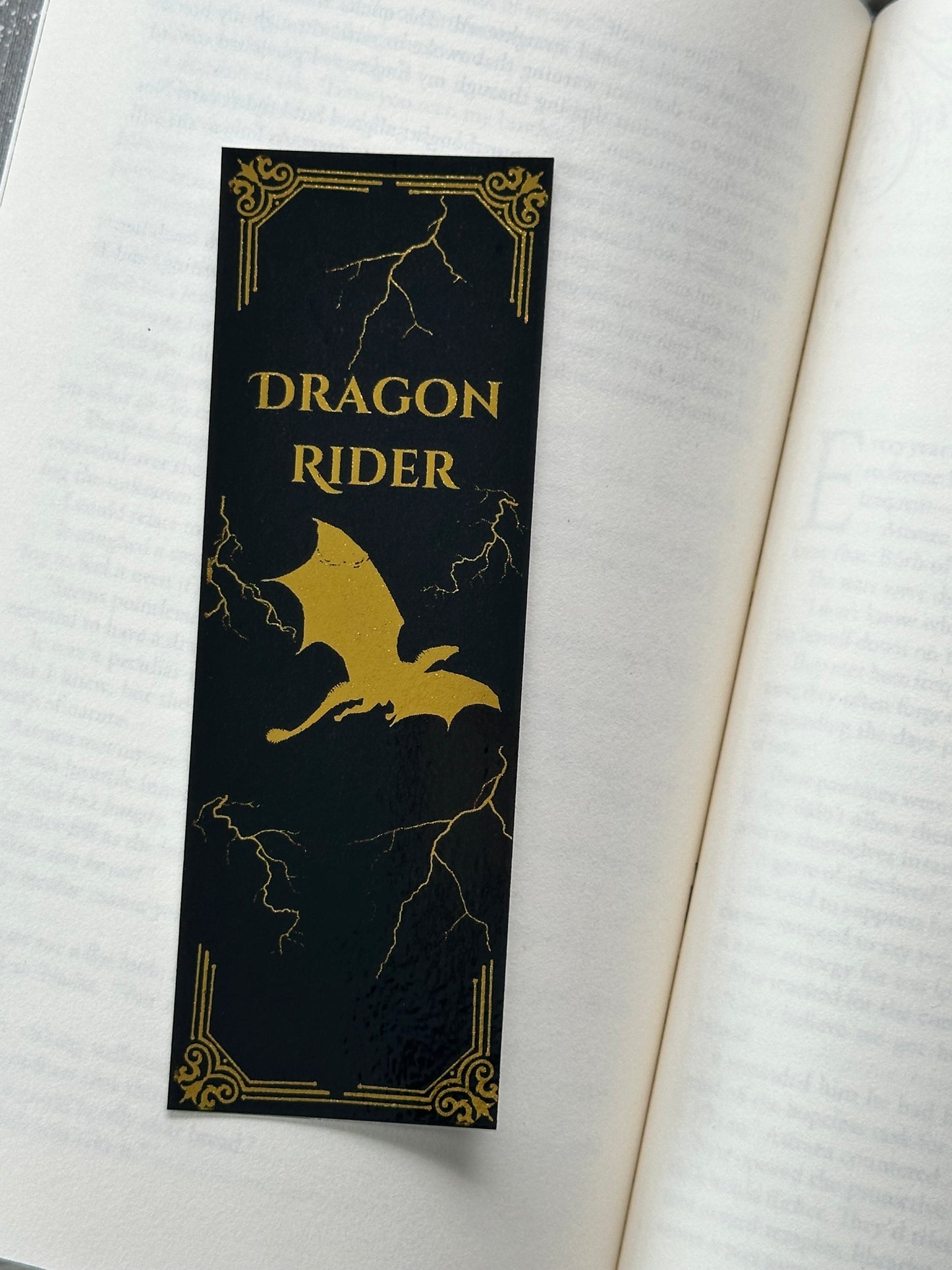Dragon Rider - Foil Bookmark - (Gold)