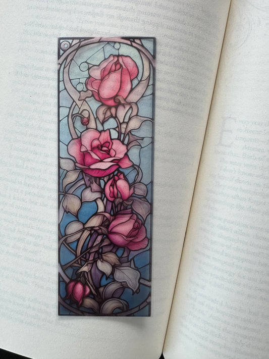 Stained Glass Style Rose - Bookmark (13)