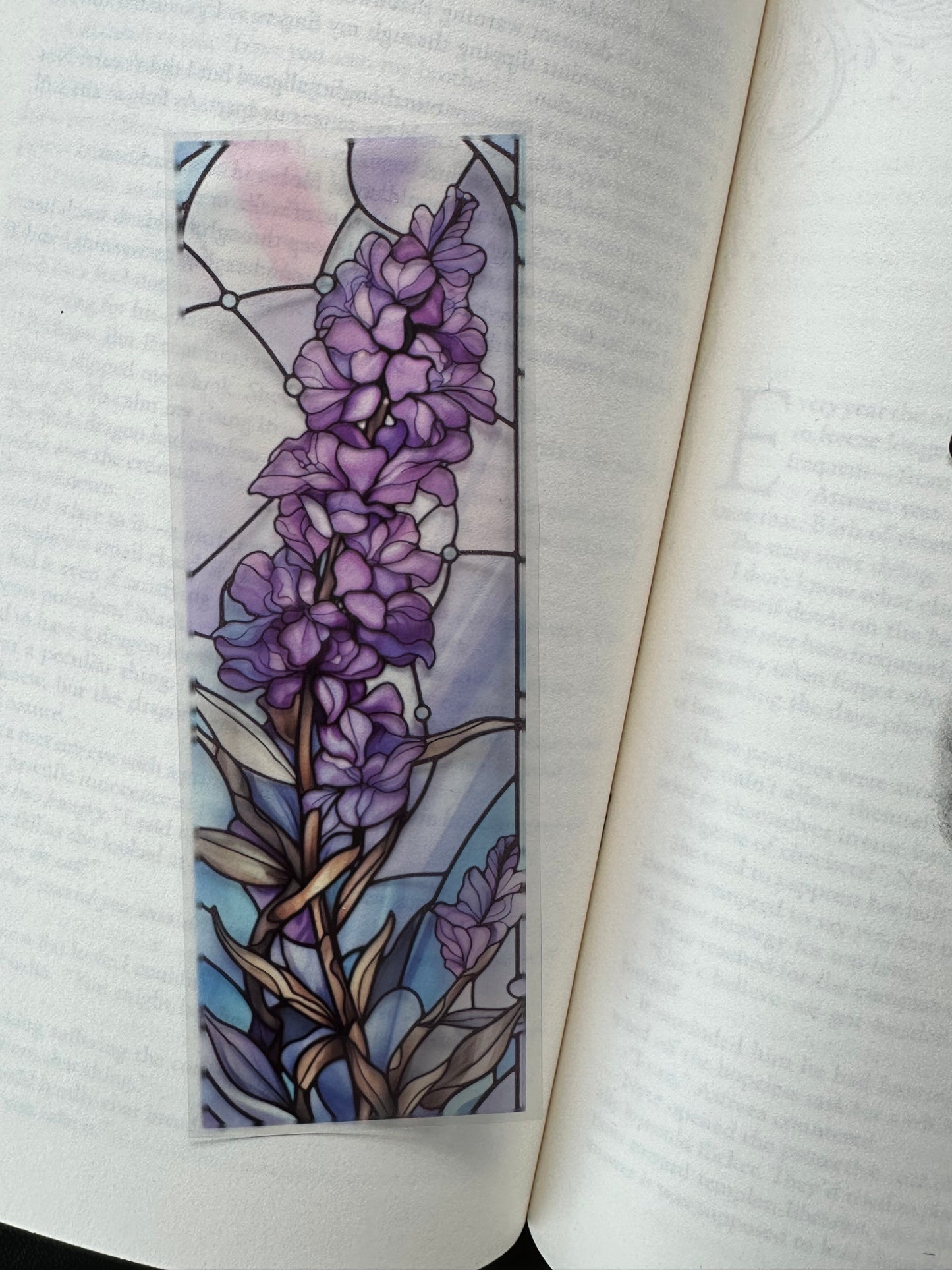 Stained Glass Style Flowers - Bookmark (16)