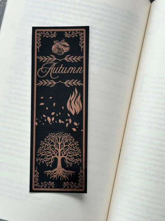 Autumn - Foil Bookmark - (Rose Gold)