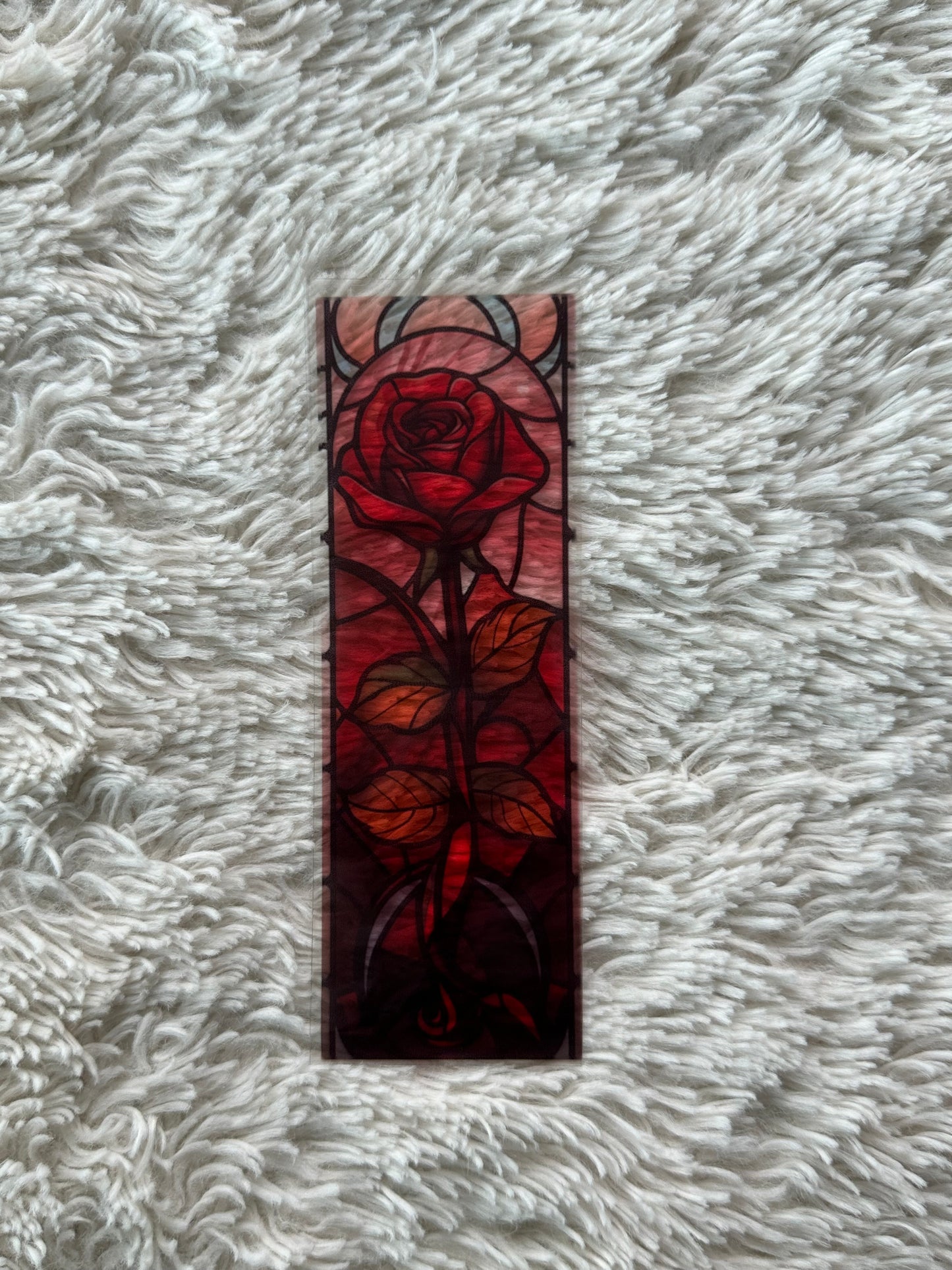 Stained Glass Style Flowers - Bookmark (11)