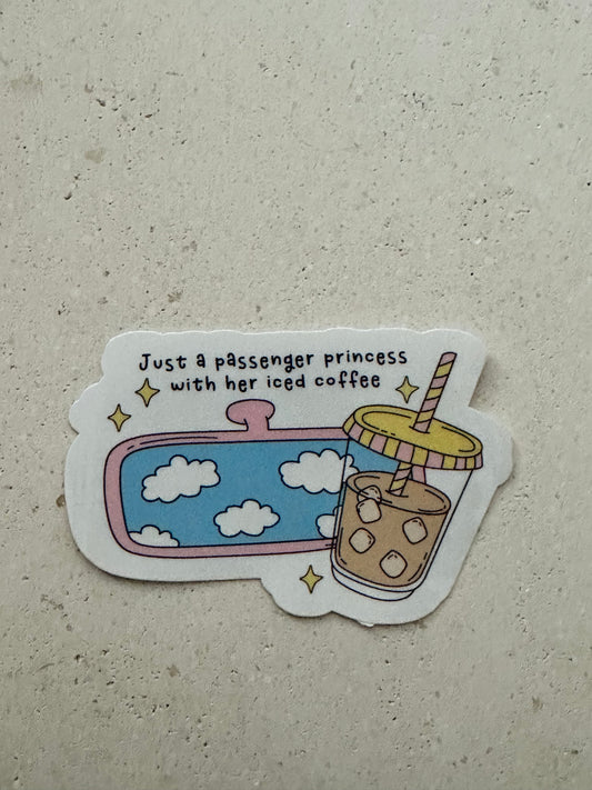 Passenger Princess & Iced Coffee - Sticker