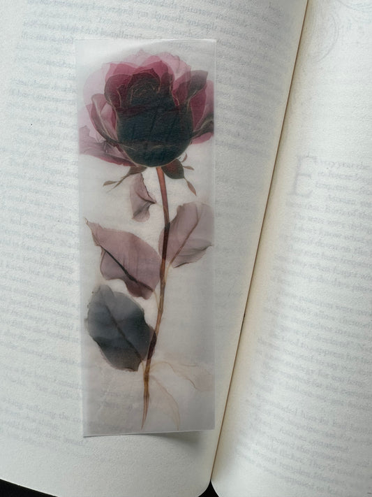 Water Colour Flowers - Vellum Paper Bookmark (23)