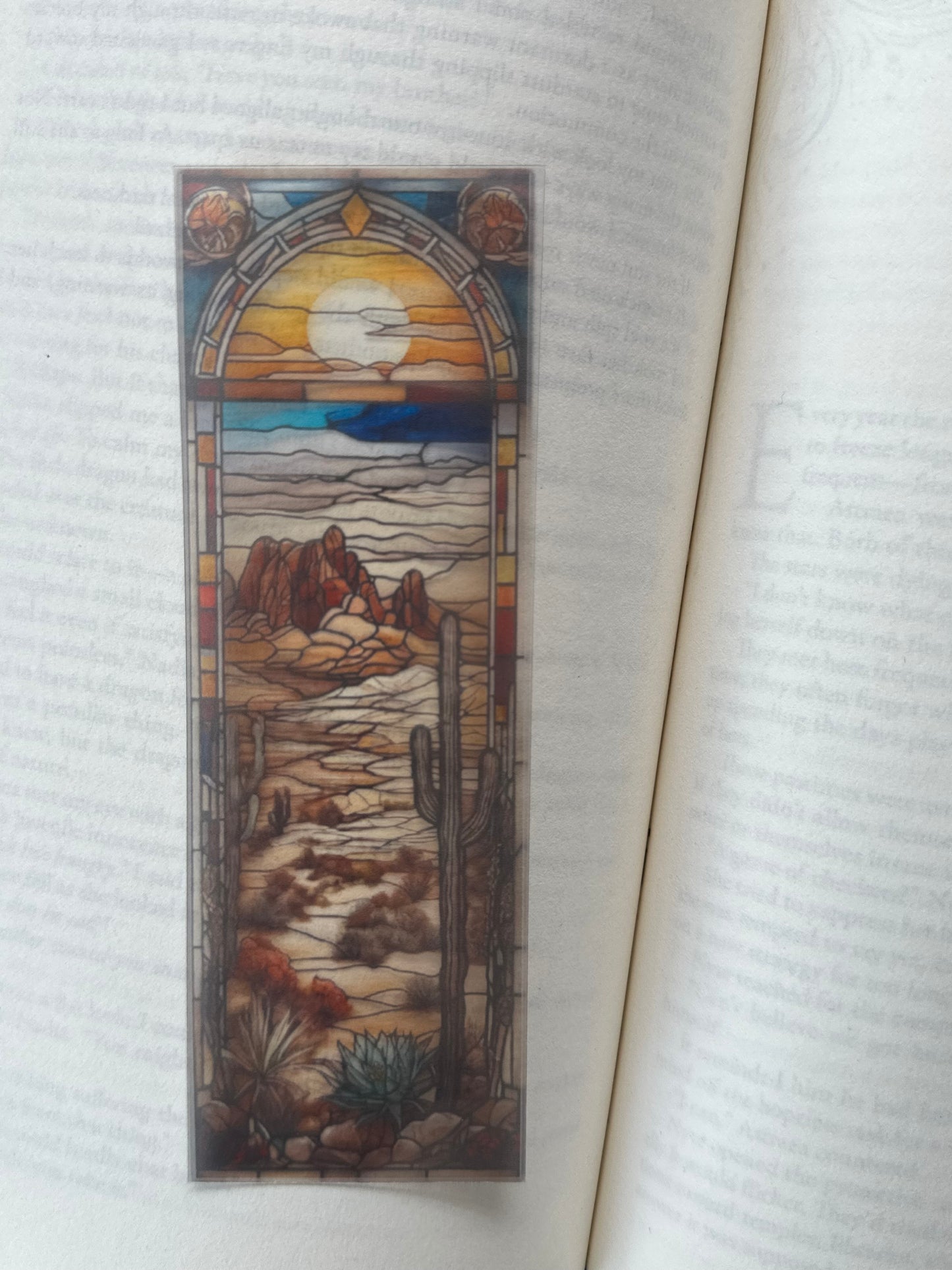 Stained Glass Style Landscape - Bookmark (63)
