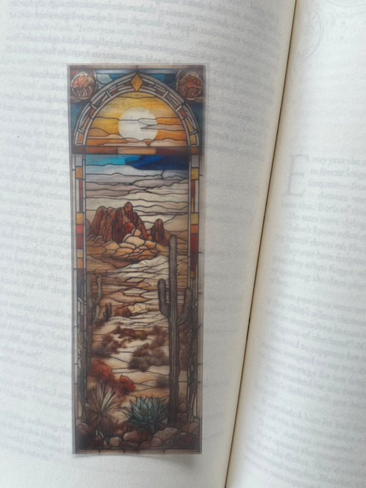 Stained Glass Style Landscape - Bookmark (63)