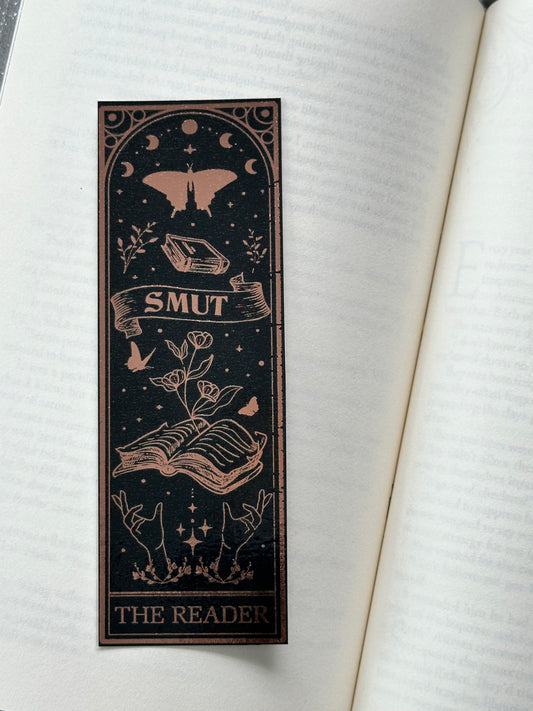 Smut The Reader - Foil Bookmark - (Rose Gold)