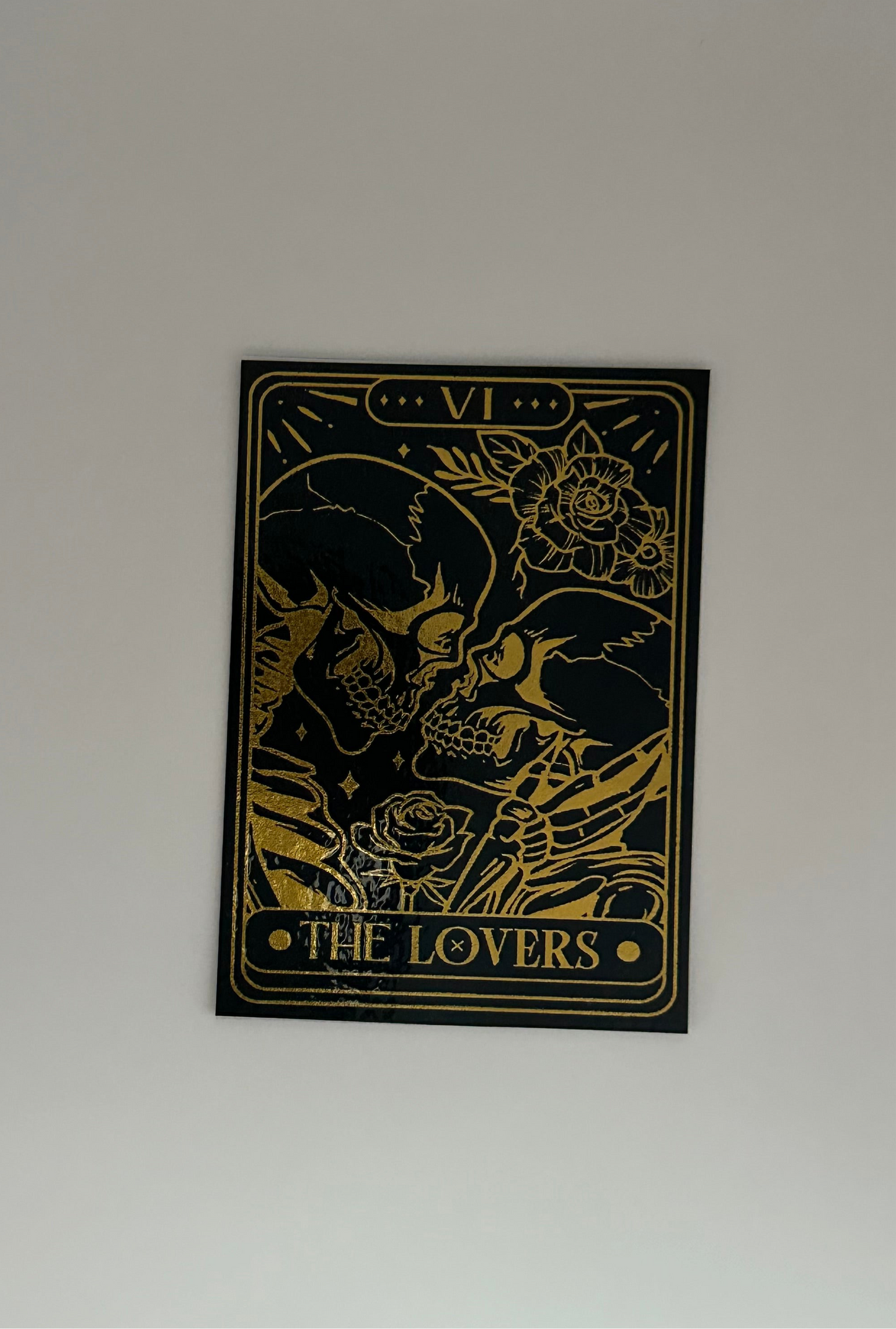 The Lovers Tarot Card - Foil Bookmark - (Gold)