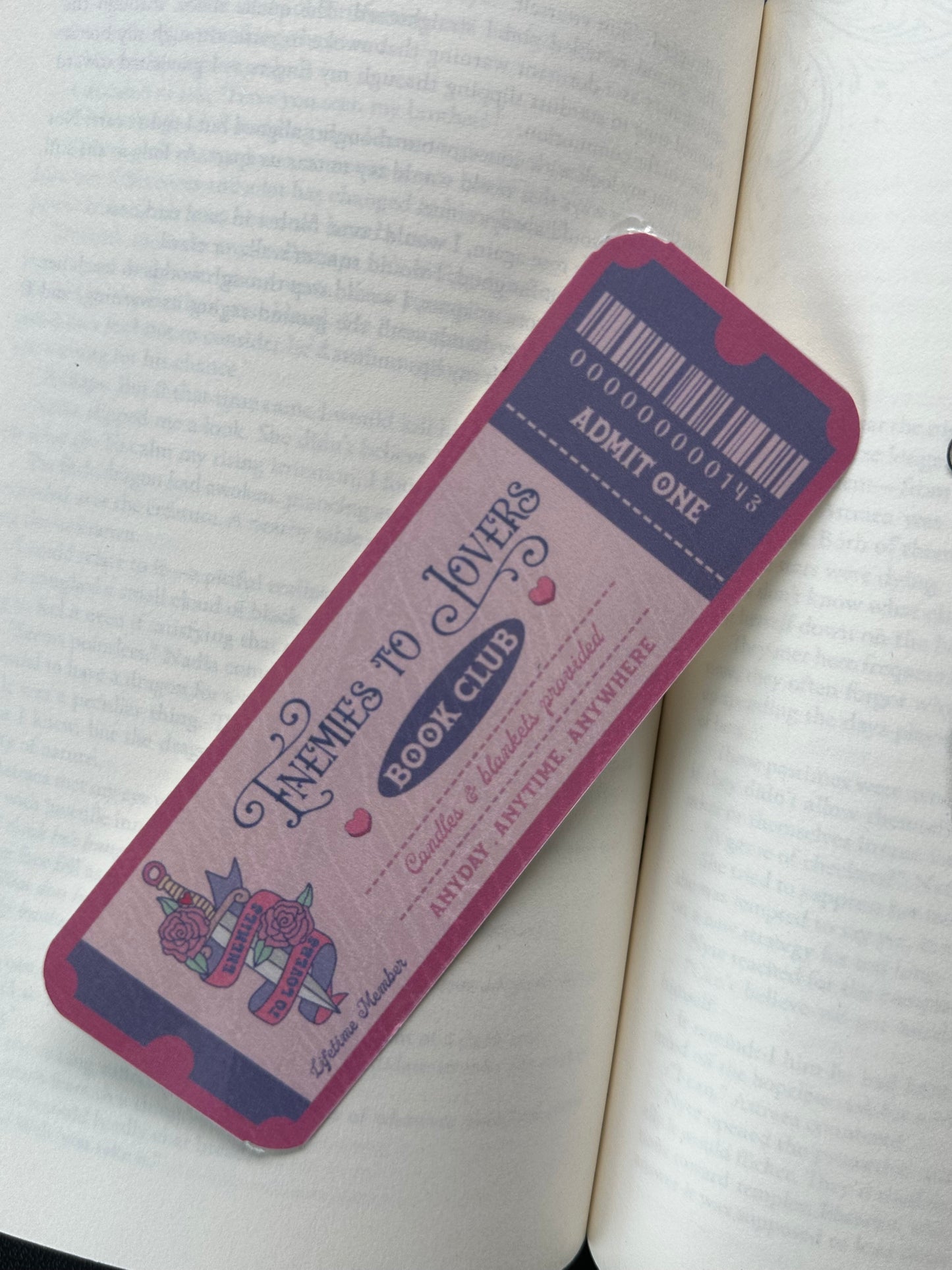 Enemies To Lovers Book Club - Bookmark (Purple)