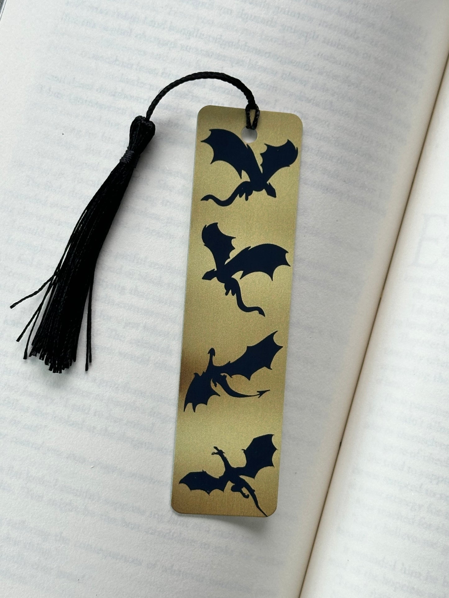 Black Dragon - Metal Bookmark