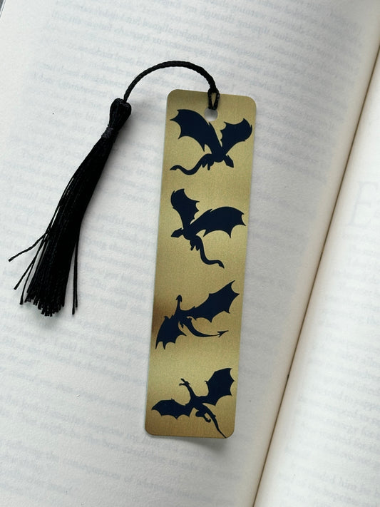 Black Dragon - Metal Bookmark