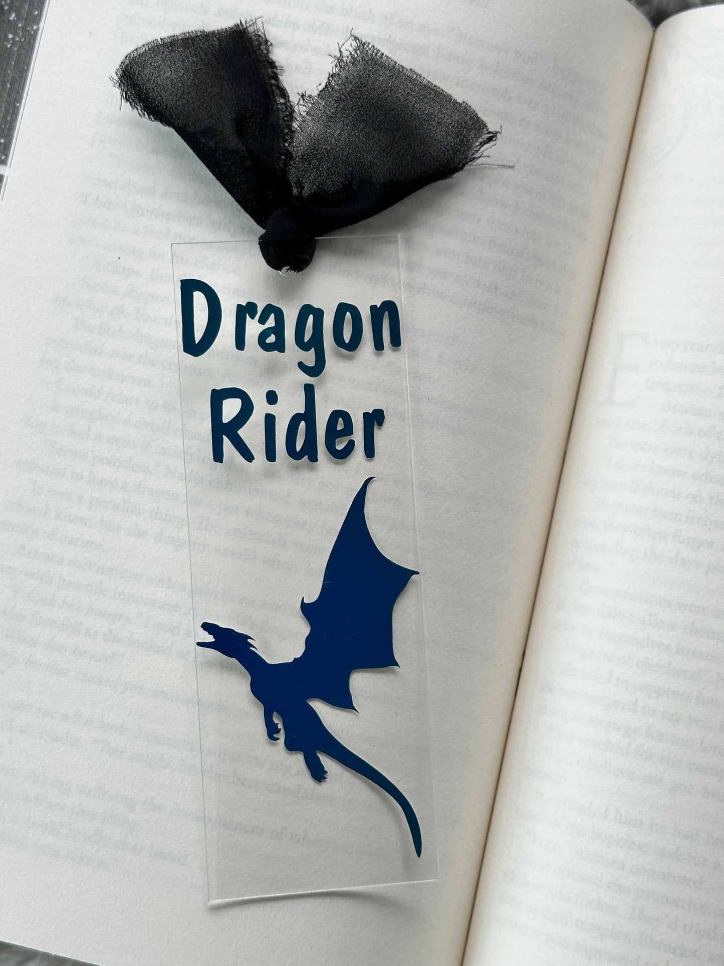 Dragon Rider (Blue Holographic) - Acrylic Bookmark