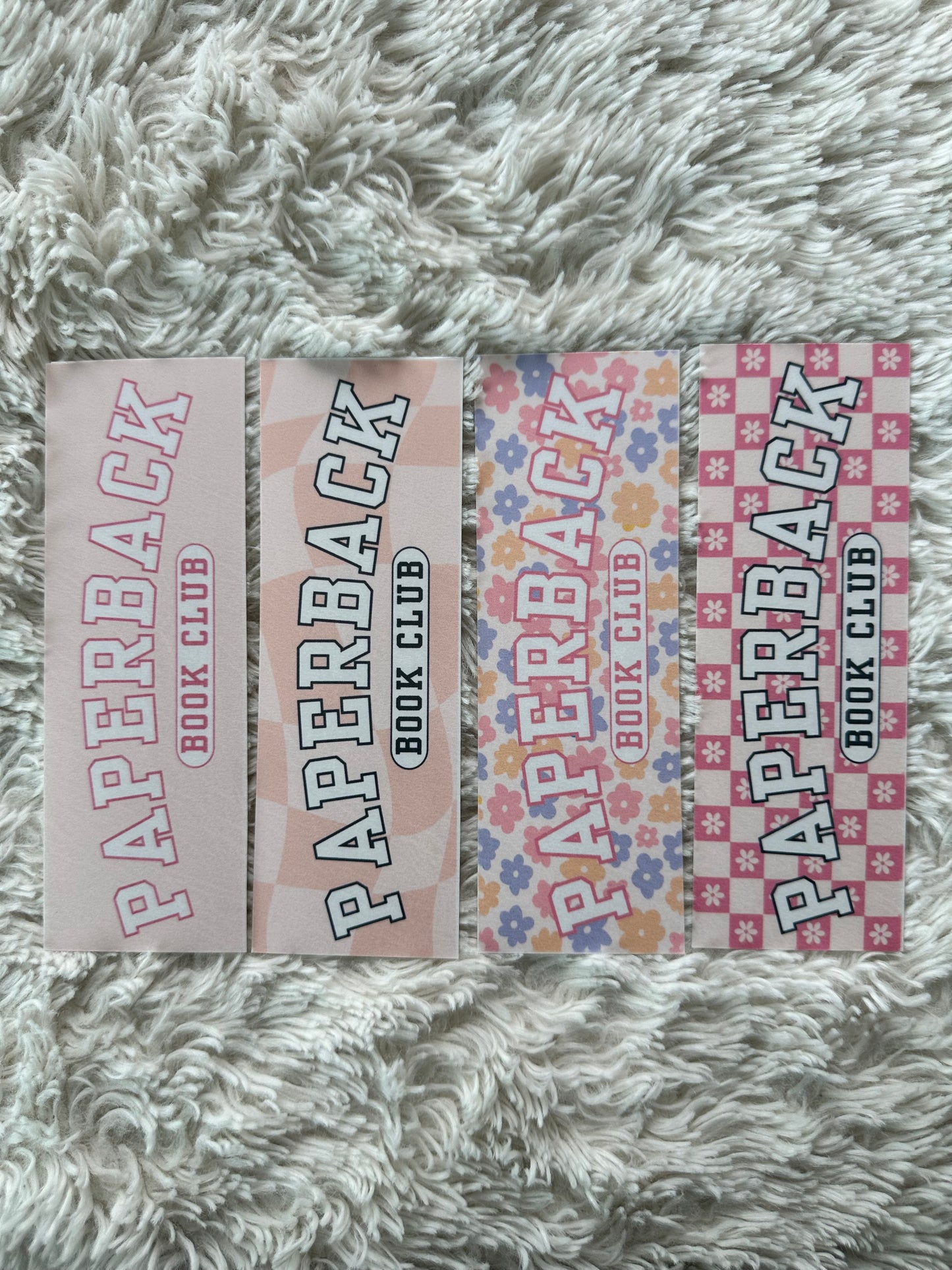 Paperback Bookclub Bookmark Bundle - Pink - 4 Pack