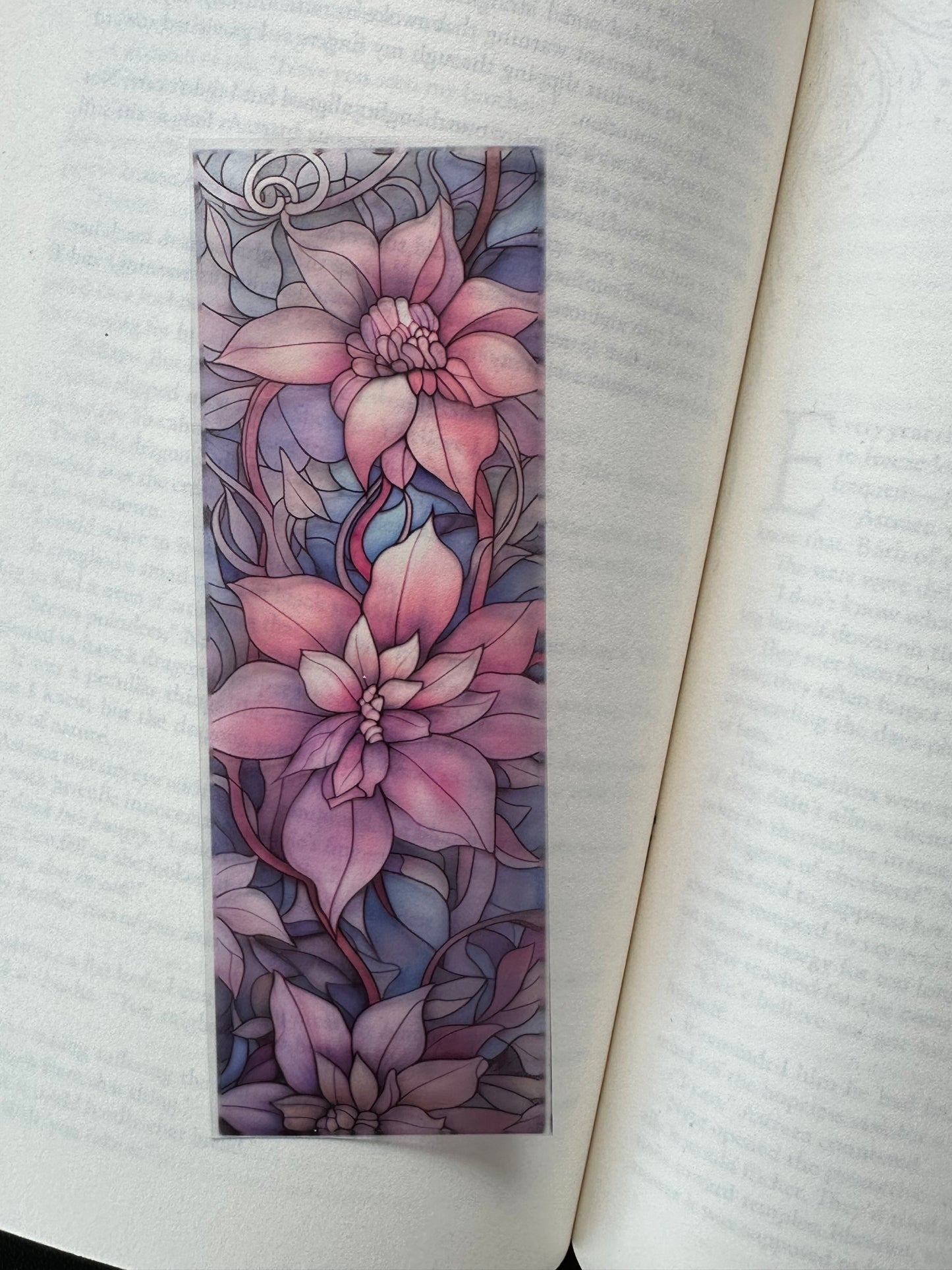 Stained Glass Style Flowers - Bookmark (8)