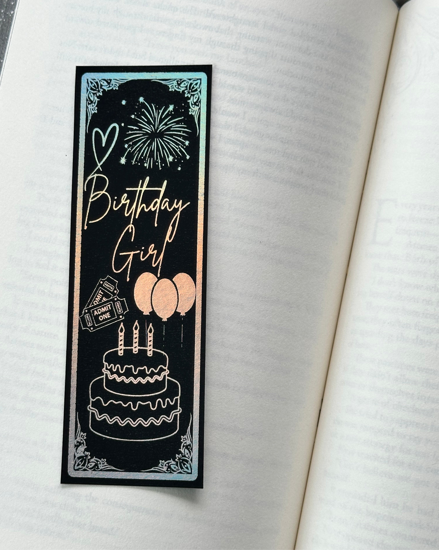 Birthday Girl - Foil Bookmark - (Silver Holographic)