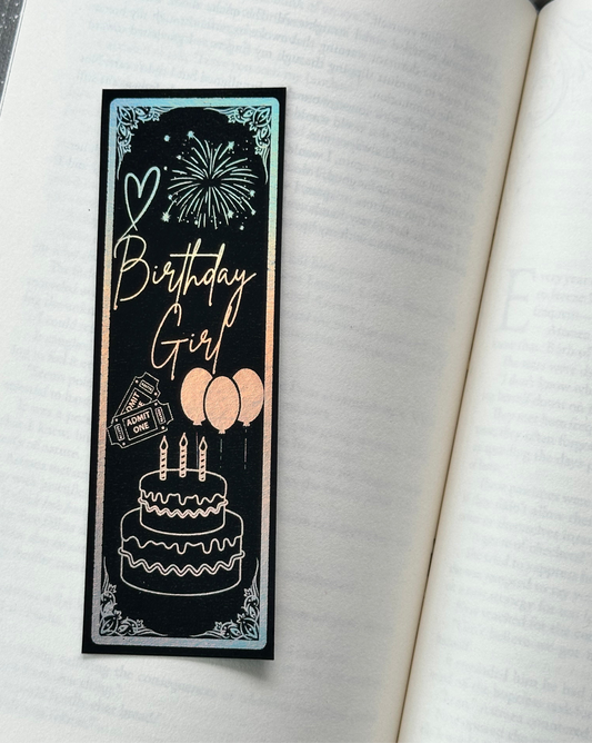 Birthday Girl - Foil Bookmark - (Silver Holographic)