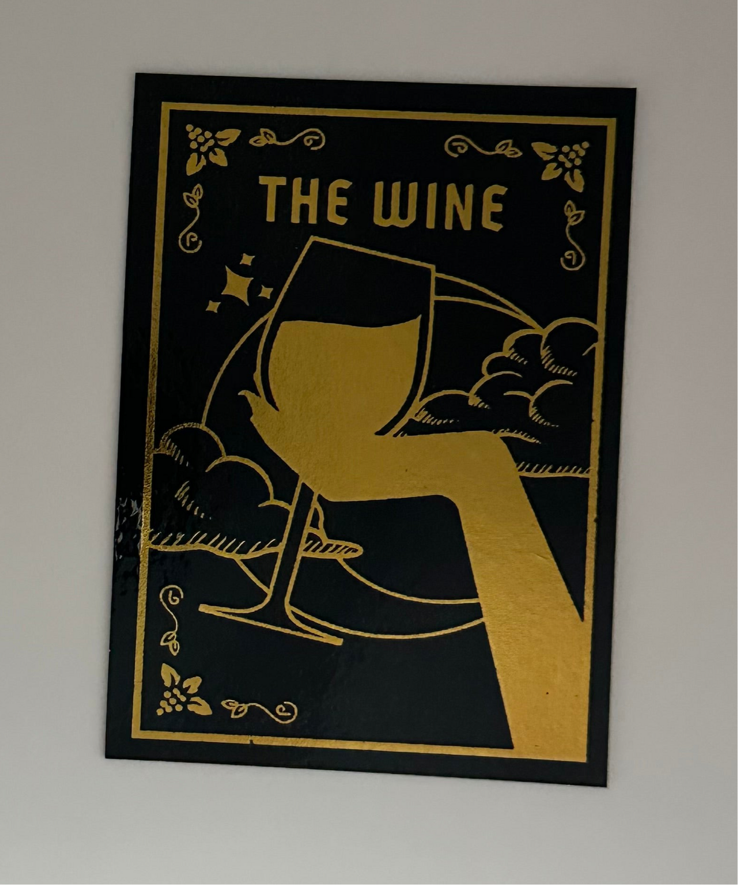 The Wine Tarot Card - Foil Bookmark - (Gold)