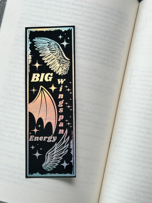 Big Wingspan Energy - Foil Bookmark - (Silver Holographic)