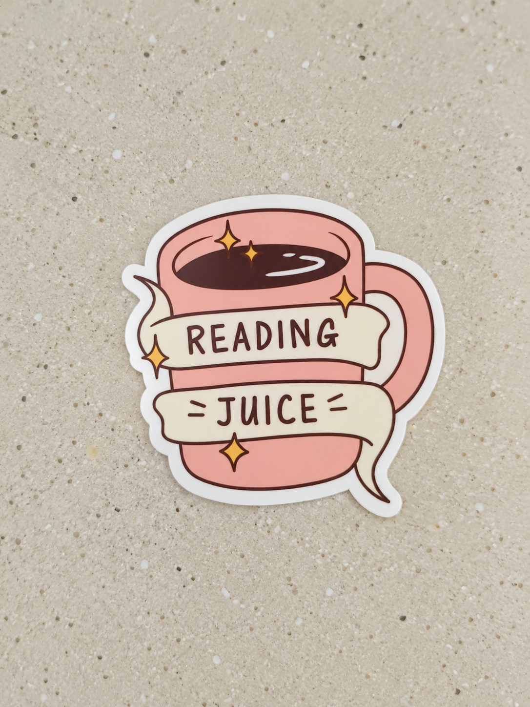 Reading Juice - Pink - Sticker