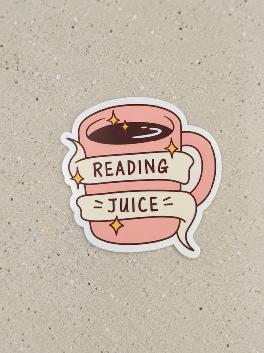 Reading Juice - Pink - Sticker