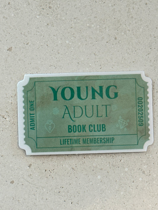 Young Adult Book Club Ticket - Sticker